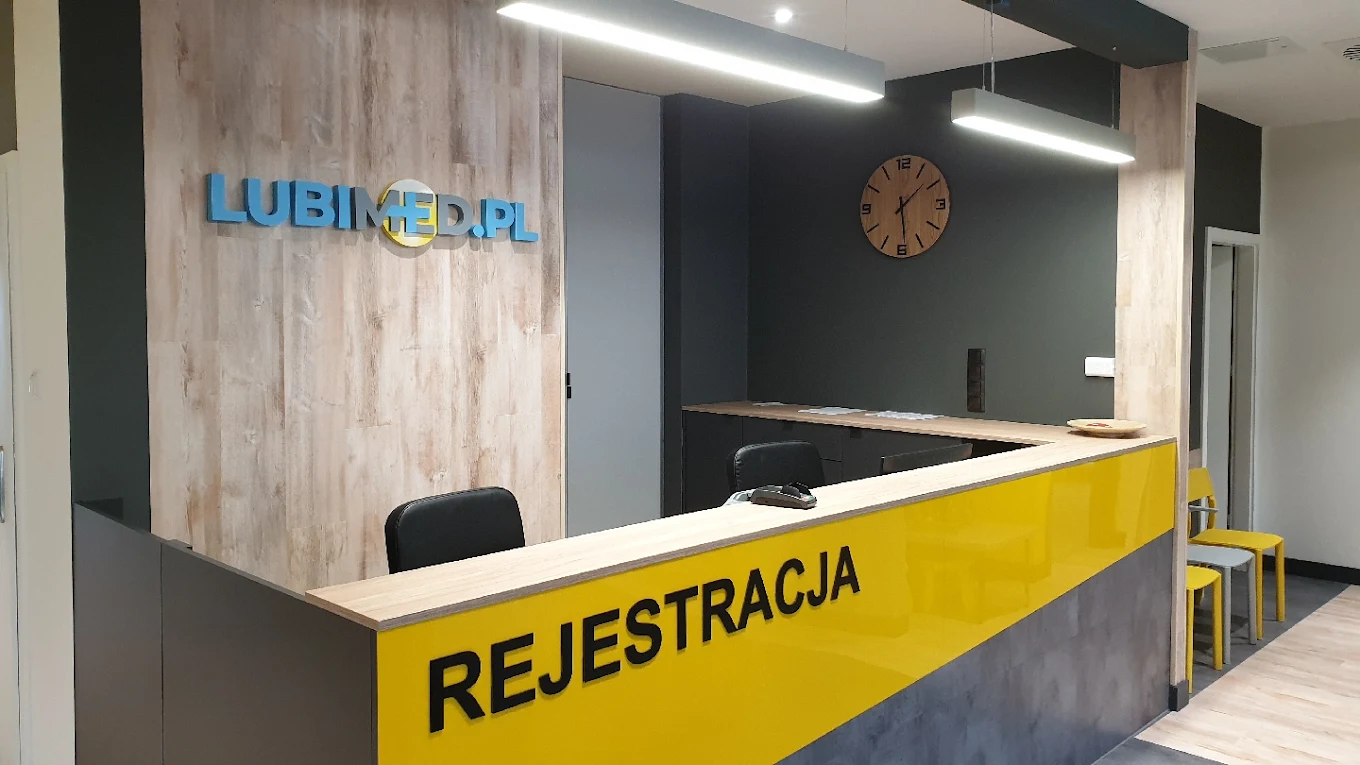 Recepcja Centrum Medycznego LubiMed po wykonanym remoncie